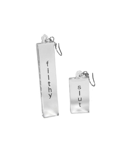 Studio Syg Metallic Filthy Slut Earrings