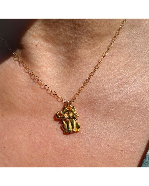 Lexi Jewelry Metallic Whiskers Cat Charm Necklace
