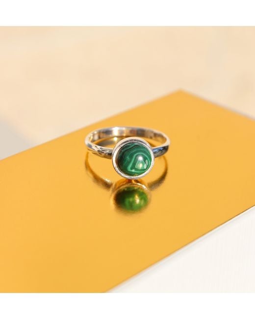 FV Jewellery Green La Stèle Malachite Circle Ring