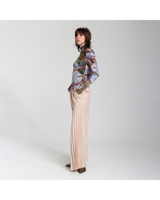 ARTISTA Black Spirit Printed Velvet Top