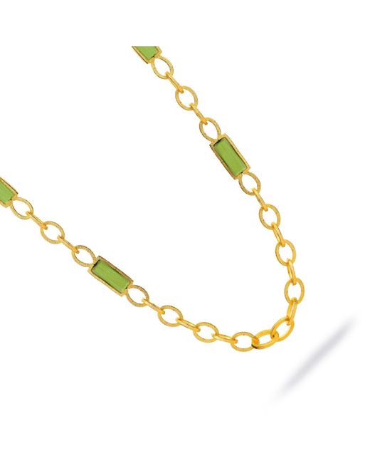 Ebru Jewelry Metallic Versatile Glow Cat Eye Long Necklace