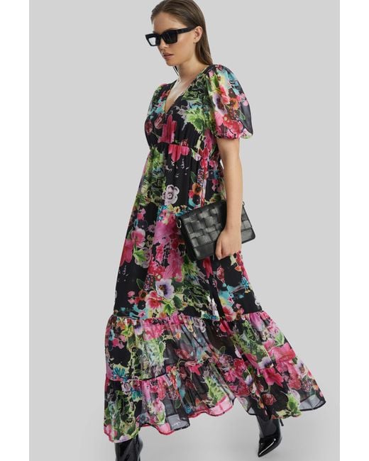 James Lakeland White Floral V-Neck Midi Dress