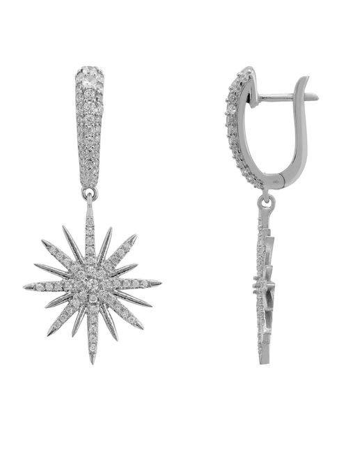 Latelita London Metallic Star Burst Drop Earrings