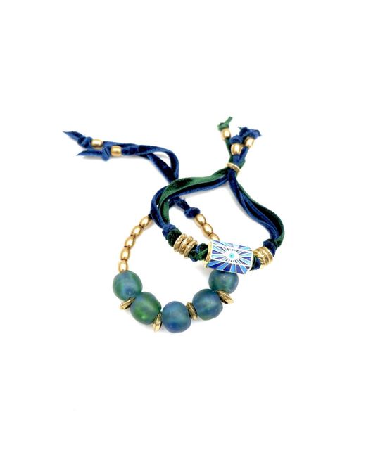 Persia Dona Jewelry Blue Five Aqua Pebbles Bracelet