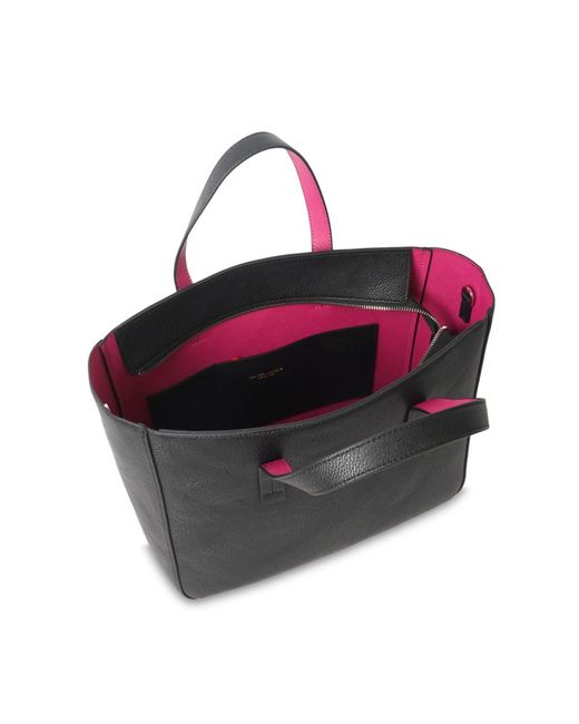 CAMPO MARZIO Roma 1933 Black Ashley Handbag-Fuchsia