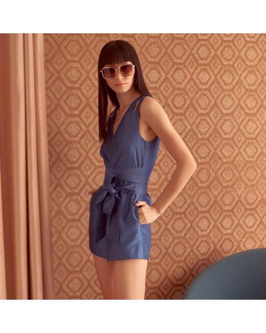 Emma Wallace Blue Jasmine Romper