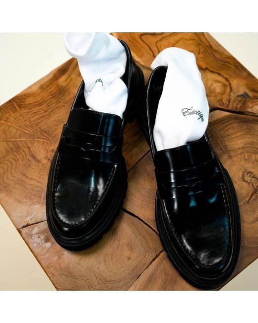Éclectique White Logo Socks With Script Logo for men