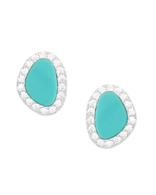 KAMARIA Blue Pebble Stud Earrings