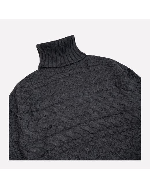 Gigi Knitwear Blue Cable Sweater