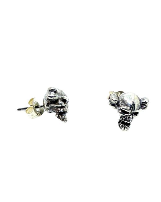 Tg-Jewellery by Tamara Gervasio Metallic Skull Bone Stud Earrings