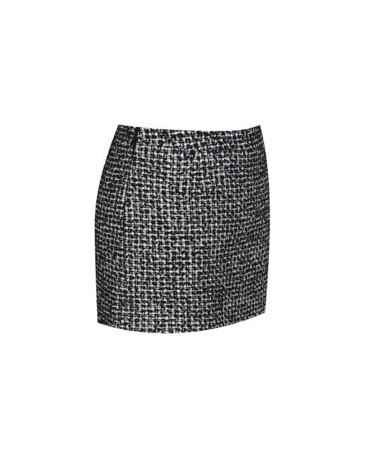 Miss Circle New York Black Sandra & Tweed Mini Skirt