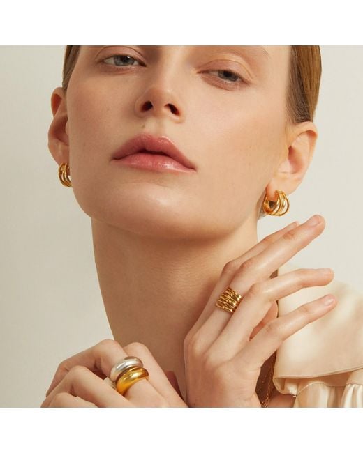 Cote Cache White Dome Ring