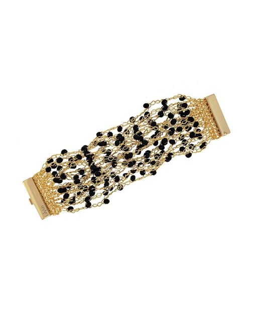 Lavish by Tricia Milaneze Black Multi Strings Handmade Bracelet