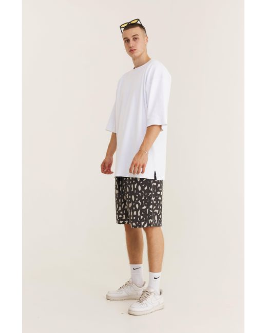 mysimplicated Gray Neutrals Bermuda Shorts Numbers Design