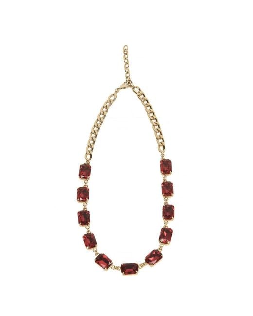 Addicted Multicolor Pax Plated Necklace With Ruby Crystals