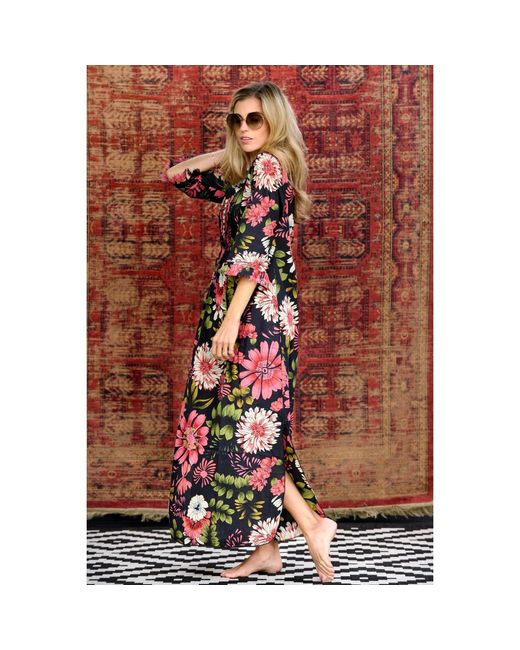 At Last Red Cotton Annabel Maxi Dress