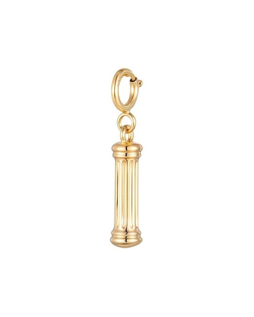 Larisa Beaumont Metallic Strength Charm – 14K Solid Column Pendant