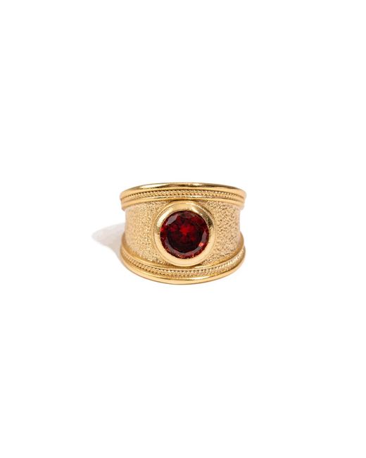 Ebru Jewelry Metallic Majestic Ruby Statement Ring