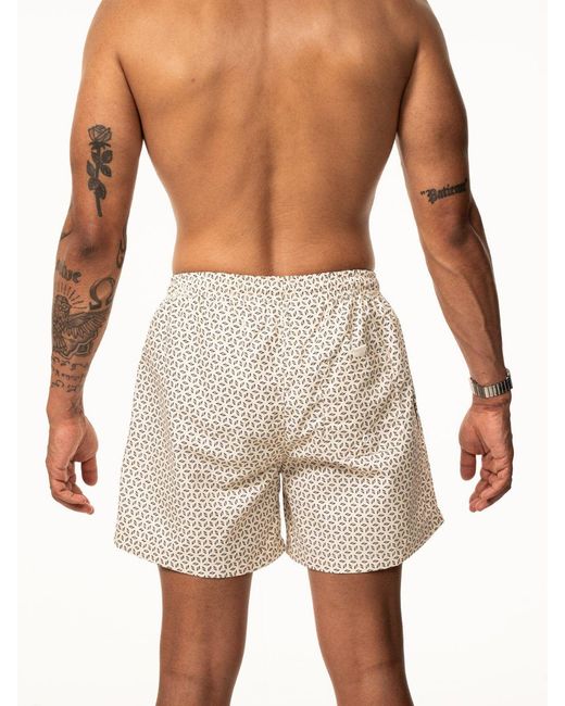 Saved Lab Natural Neutrals Monogram Swimshort for men