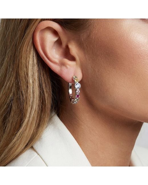 Sif Jakobs Jewellery White Earrings Sardinien Creolo