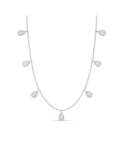 SHYMI Metallic Multi Pear Shape Drop Necklace