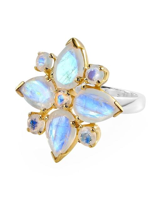 Emma Chapman Jewels Blue Moonstone Cocktail Ring