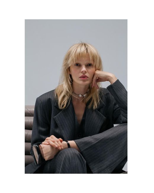 AGGI by HALEWSKI Gray Tiffany Downtown Blazer