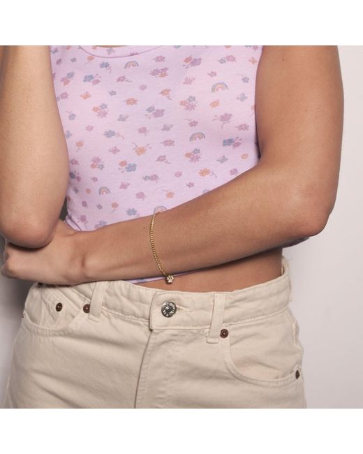 Cloud Haven Metallic Chain Pawprint Bracelet