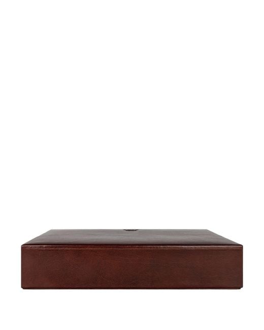 Time Resistance Brown Leather Jewelry Box Accessory Box