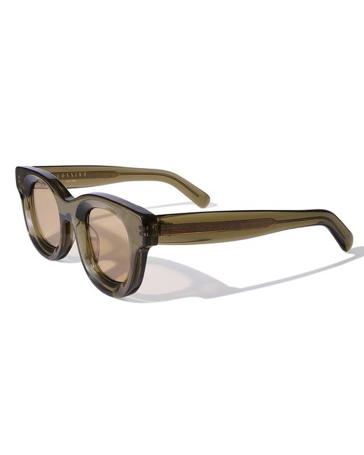 Cossimo Multicolor Alondo Champagne Acetate Wayfarer Sunglasses