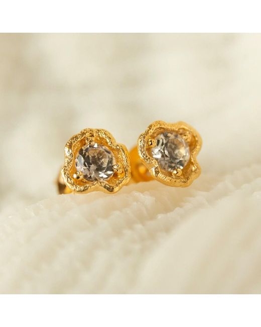 Claire Hill Designs Metallic Topaz Lichen Stud Earrings