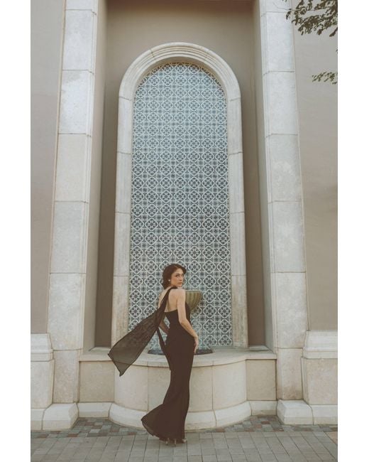 Modista Thirty-One Black Elegant Mermaid-Hem Maxi Skirt