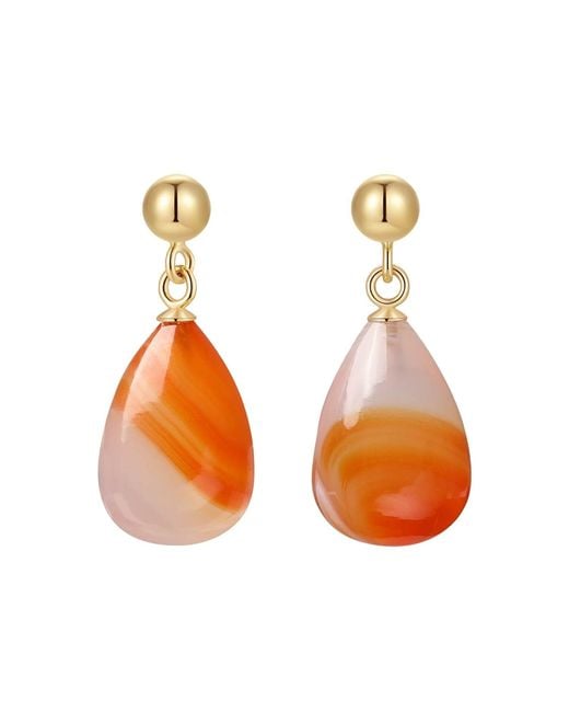Katy Faye Orange August Sardonyx Earrings