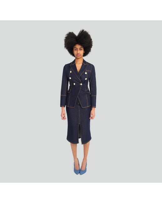 Maui X Lolita Blue Bronte Denim Corset Blazer