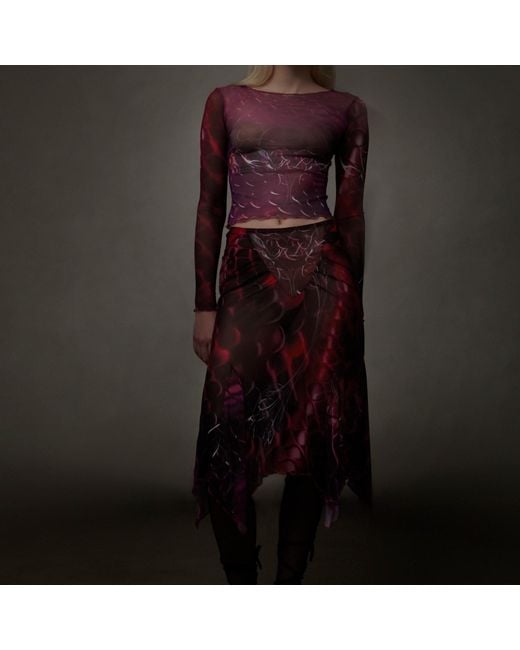 Paloma Lira Purple Snake Skirt