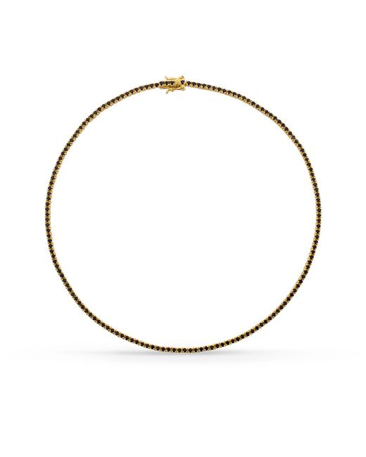 SALLY SKOUFIS Metallic Flirtation Necklace With Made Cz Diamond Stimulant