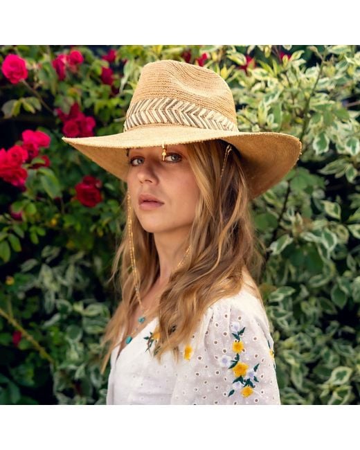 Shaded the Label Brown Neutrals Willowmere Natural Straw Fedora Hat