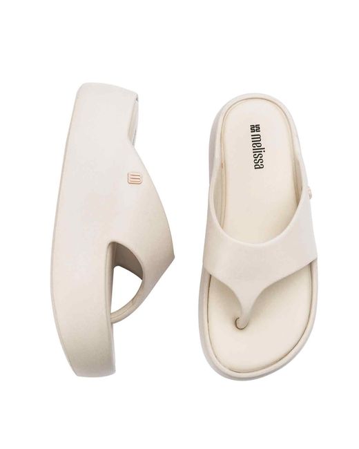 Melissa White Neutrals Free Platform Thong