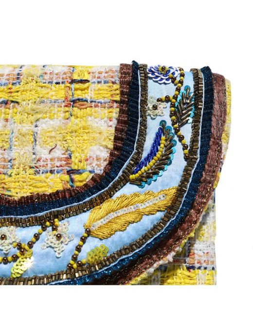 Simitri Yellow Canary Tweed Envelope