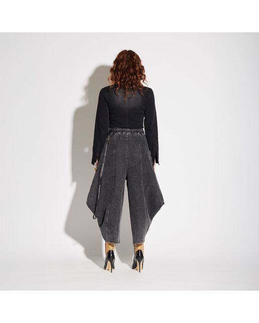 Circular Path Gray Balloon Denim Jeans