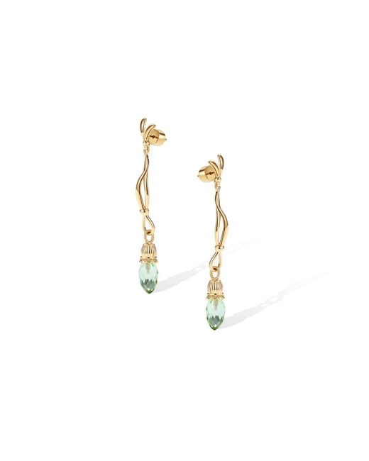 Retro Chic Metallic Nut Fairy Dangle Earrings