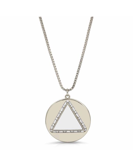 Glamrocks Jewelry Metallic Hey You Necklace, Mirror