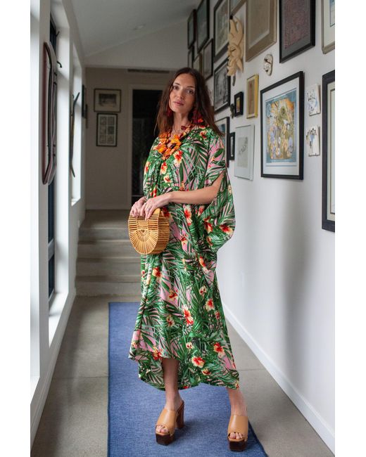 Jennafer Grace Green Hilo Garden Caftan