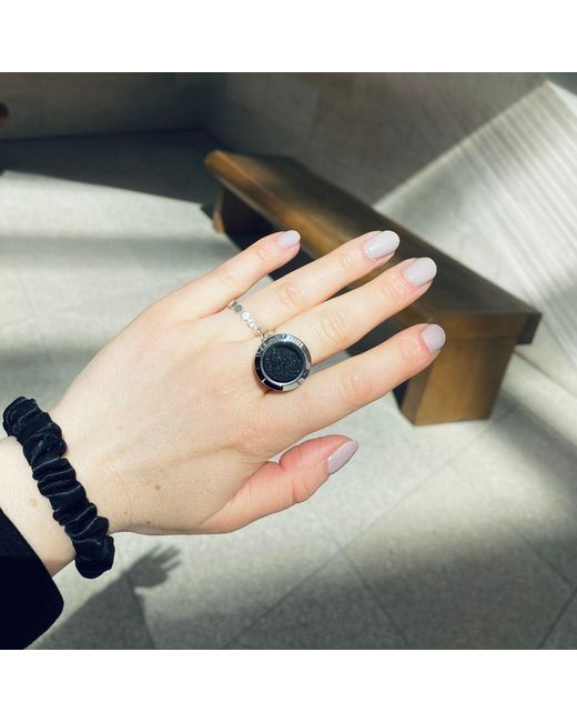 My Little Nature Blue Volcanic Sand Lava Ring – Handmade Statement Jewelry With Deep Meaning