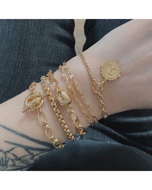 IN CAUDA VENENUM Metallic Celeste Bracelet