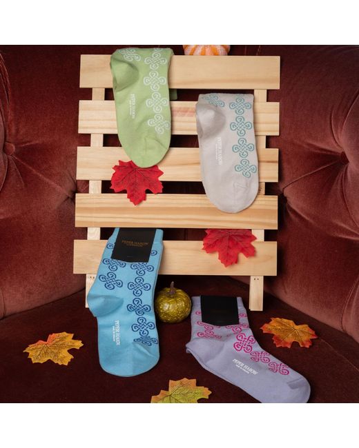 Peper Harow - Made in England Blue Knot Socks Bundle