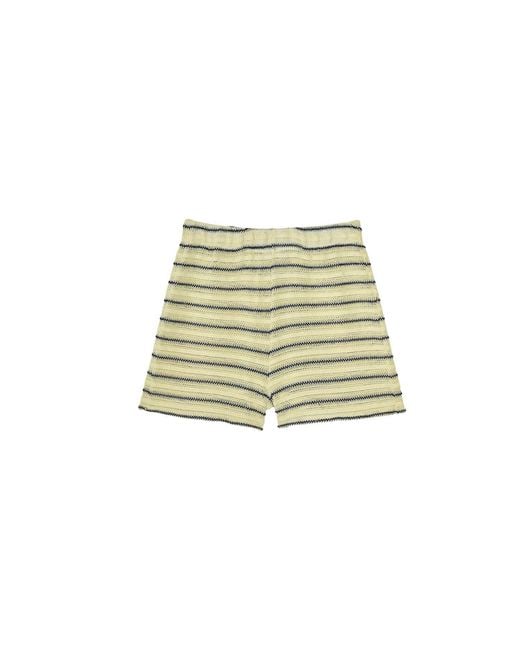 Thisisu Collection Natural Solea Striped Knit Beachwear Shorts