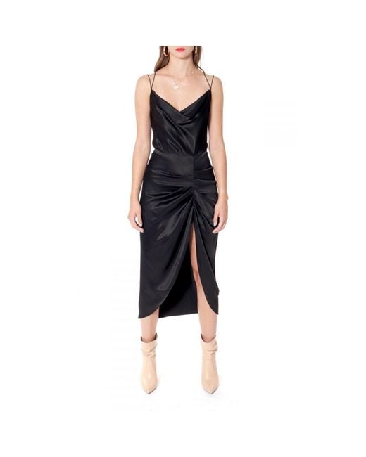 AGGI by HALEWSKI Black Ava Glossy Dress