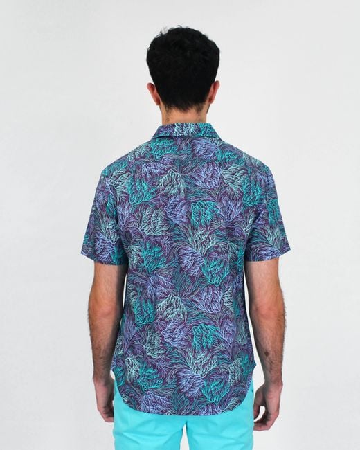 Lords of Harlech Blue Scott Coral Shadow Shirt for men