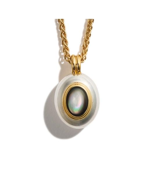 Stone Fruit Metallic Core Necklace